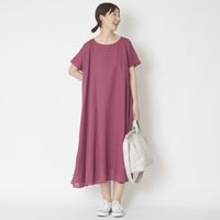 TUTIE./コットンリネンの半袖ワンピース