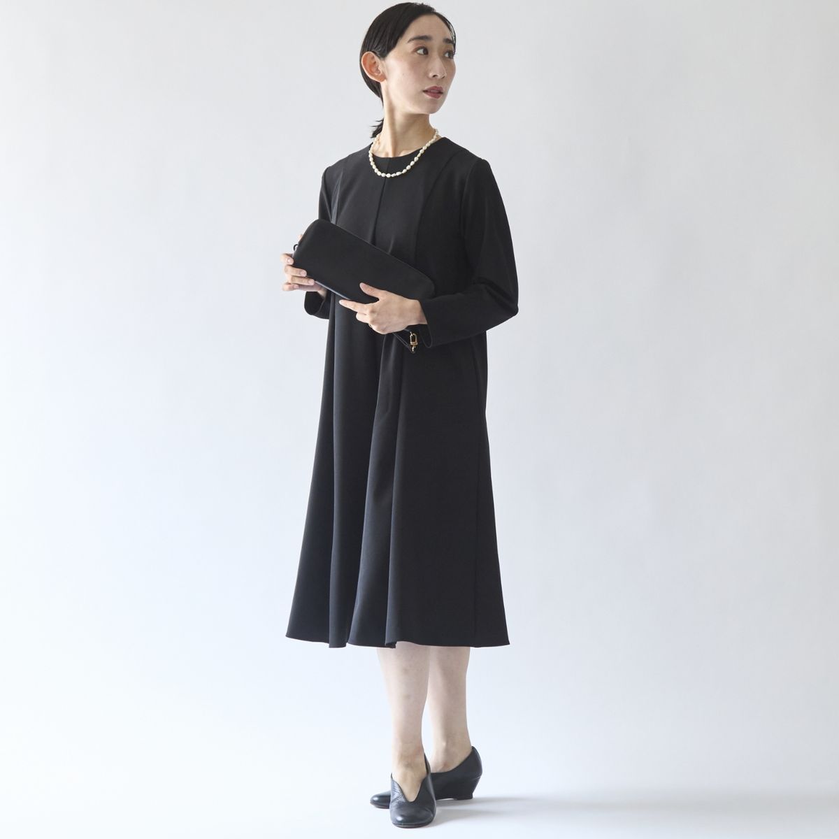 STELLA CIFFON/ウォッシャブルポリエステルのワンピース 低身長さん向け