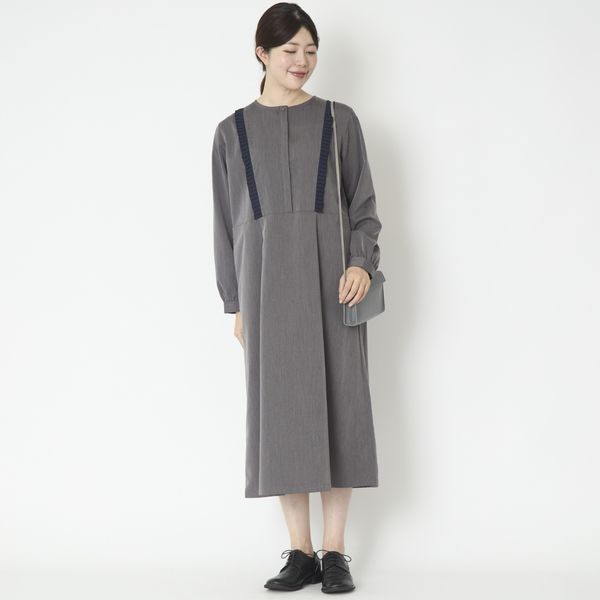 DOVERS/TRツイルタックフリルワンピース -法事や子供の学校行事