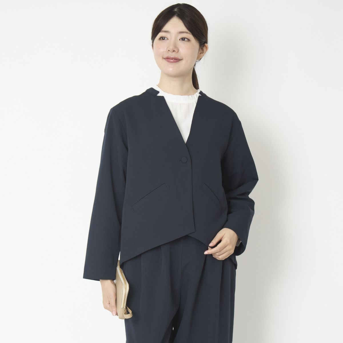 DOVERS/TRツイルバックプリーツジャケット