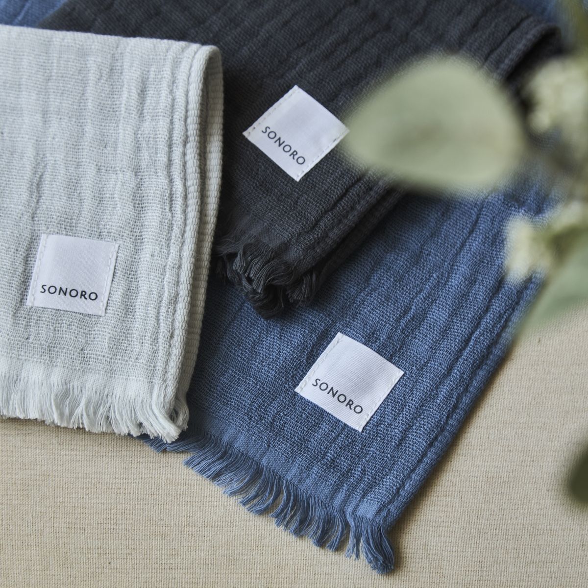 SONORO/4重ガーゼ フェイスタオル