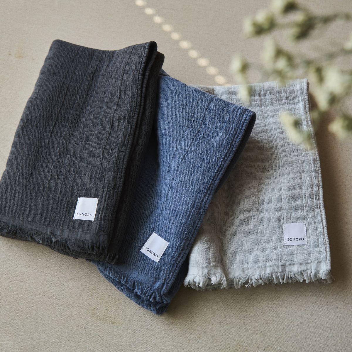 SONORO/4重ガーゼ バスタオル