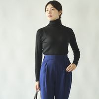 DRESS HERSELF/スタイルストア限定 シルクリブハイネックカットソー