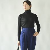 DRESS HERSELF/スタイルストア限定 シルクリブハイネックカットソー