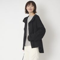 ubasoku/フード付きスコッチボタンジャケット　ブラック