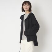 ubasoku/フード付きスコッチボタンジャケット　ブラック