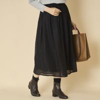 denicher/ドットジョーゼットギャザースカート