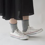 くらしきぬ/シルク&ウール パイル先丸靴下