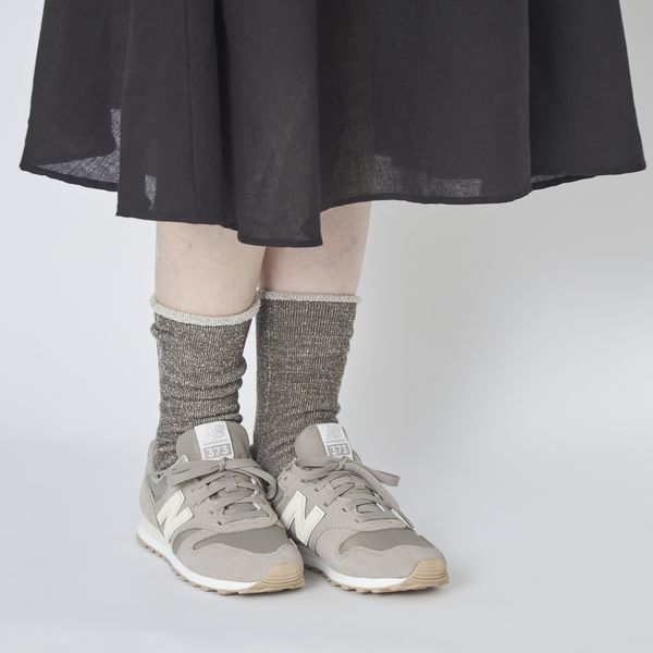 くらしきぬ/シルク&ウール パイル5本指靴下