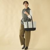 【受注会限定】みつばちトート シルバー×ブラック Mサイズ長め