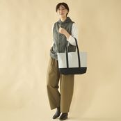 【受注会限定】みつばちトート シルバー×ブラック Mサイズ長め