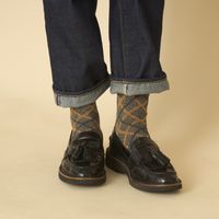 TRICOTE/ARGYLE BUMPY SOCKS