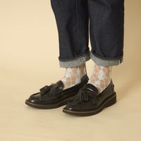 TRICOTE/BUMPY ARGYLE SOCKS