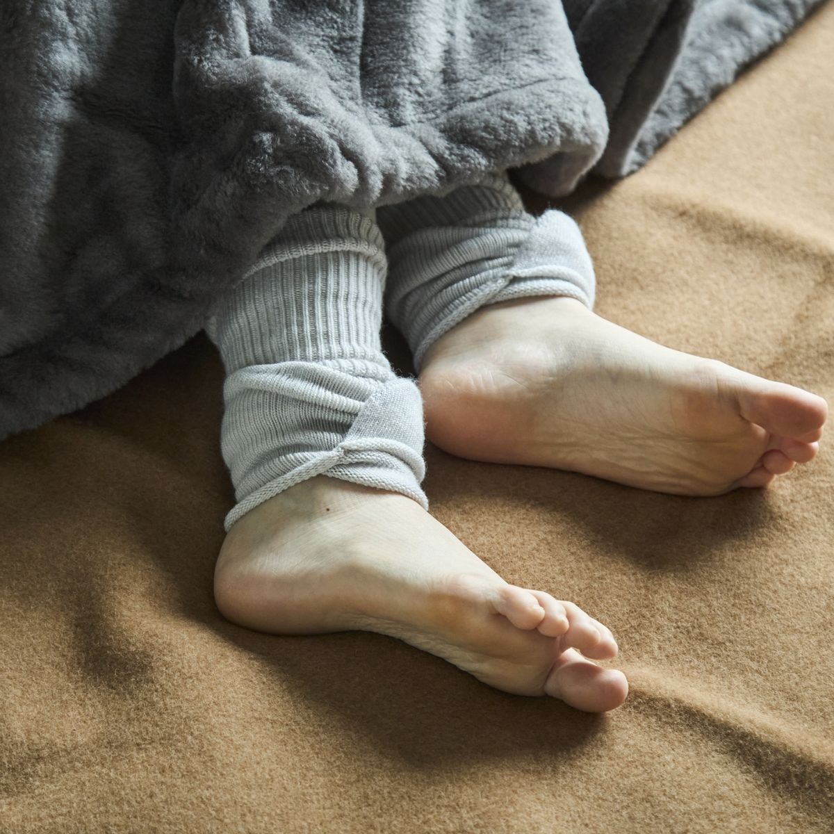 LOOM＆SPOOL/メリノウールオープンソックス 就寝用