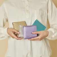 MUZICA VITA/インド山羊革2つ折り　ラメ財布