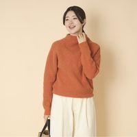 NARU/タスマニアラムウールボトルネックニット