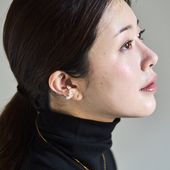 PLAFU/bloom gems earcuff with Herkimer Diamond