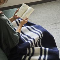 CO-ON/ボーダーゲート ウール毛布 ハーフ