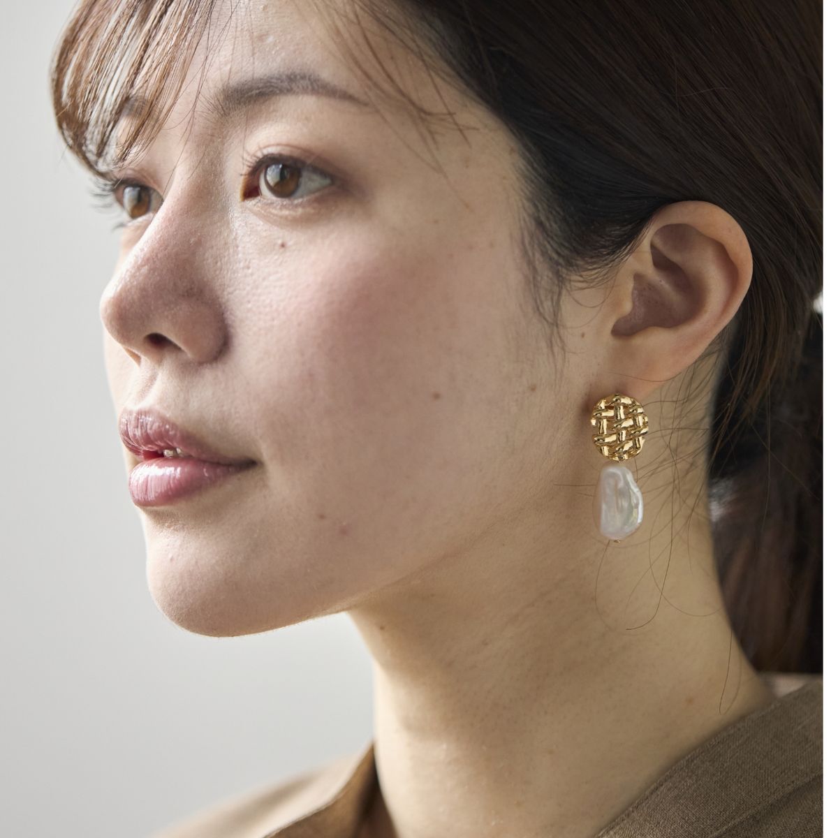 F.sequence/ブレイド淡水パールピアス