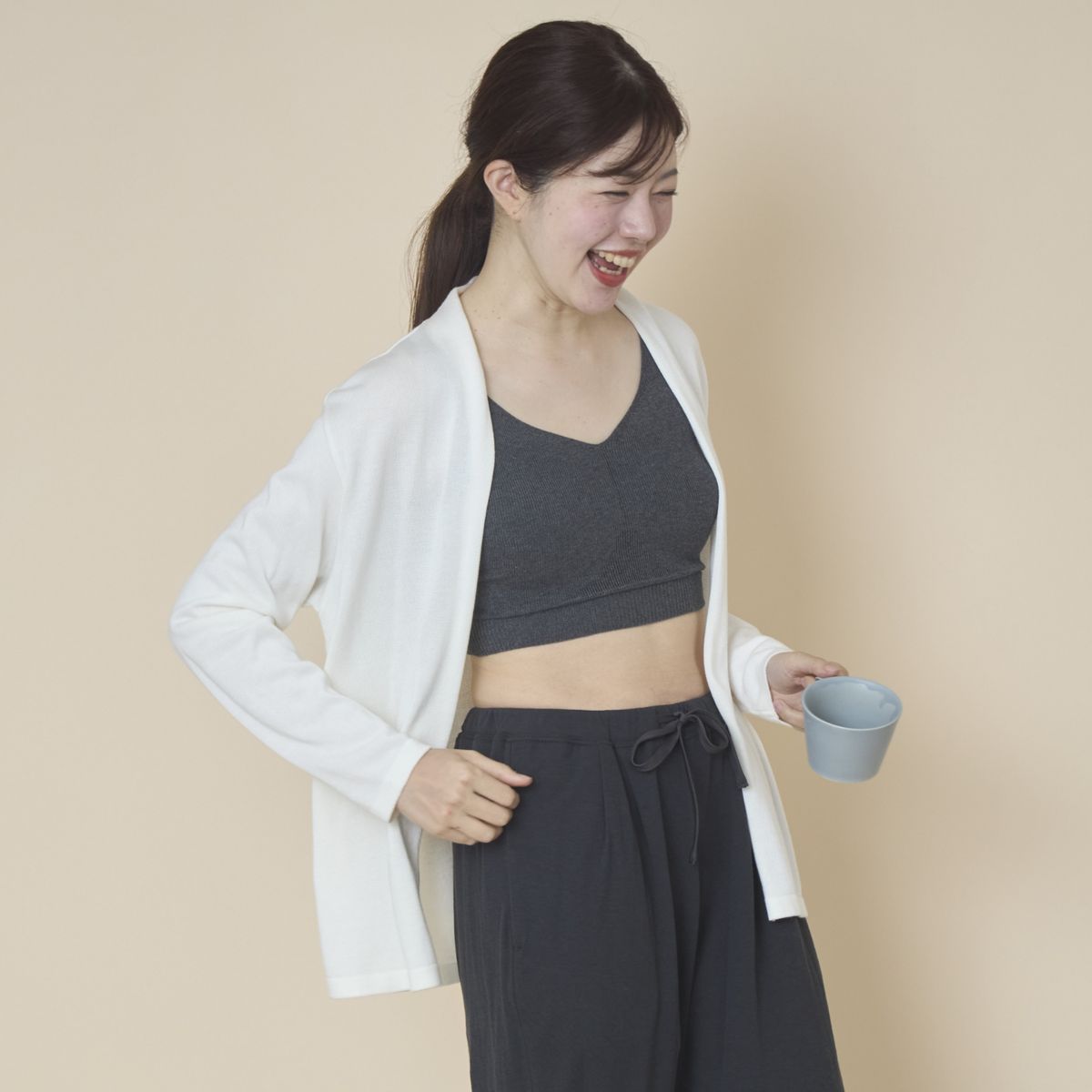 MALYNE SILK/シルクコットン ハーフトップ