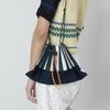 TRICOTE/STRIPED PLEATS MINI BAG
