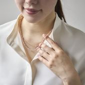 misa/Kilka two way magnet clasp necklace ピンクパール