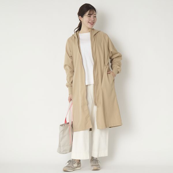 motone/スタイルストア限定 撥水＆ストレッチフード付きコート -きれい