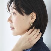 Ouca/天然石＆パールランダムイヤリング