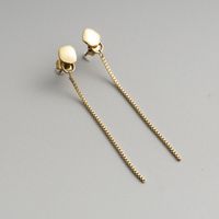 Ouca/ステンレスミニモチーフ＋細チェーン2wayピアス