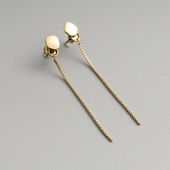 Ouca/ステンレスミニモチーフ＋細チェーン2wayピアス