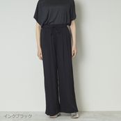 DRESS HERSELF/シルクサテンワイドパンツ