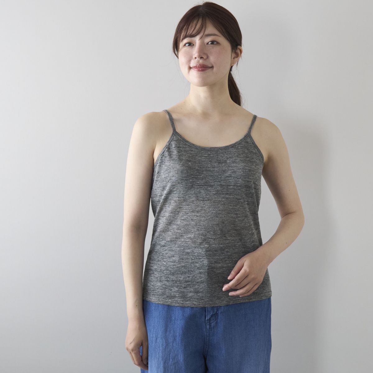 Kilka/風を通してひんやり涼しいリネン100％ブラトップ おでかけ