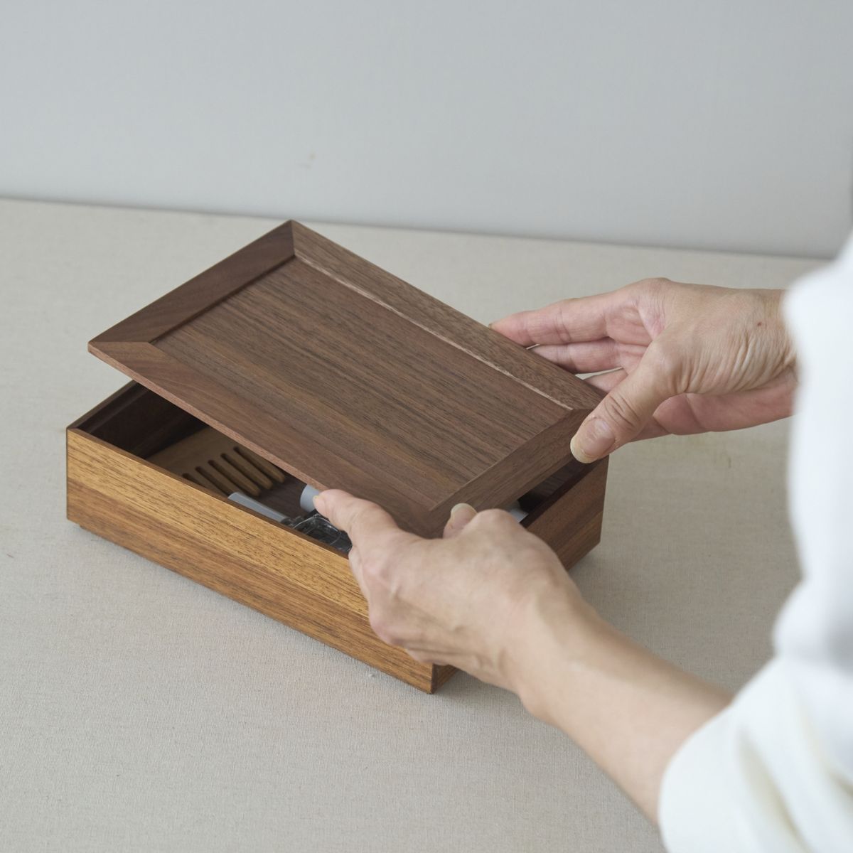 丹野製作所/メイクボックス「まつめ」蓋（鏡なし）