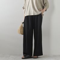 Kilka/接触冷感素材のきれい見えストレッチパンツ