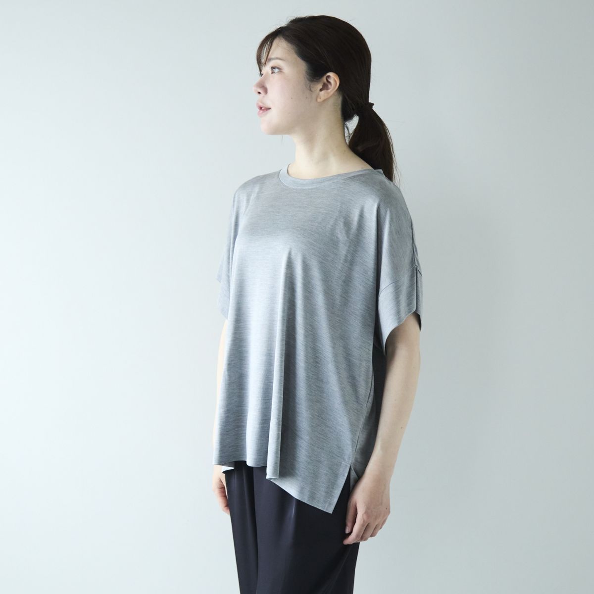 DRESS HERSELF/シルクワイドTシャツ