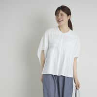 ubasoku/ウェーブピンタックプルオーバー