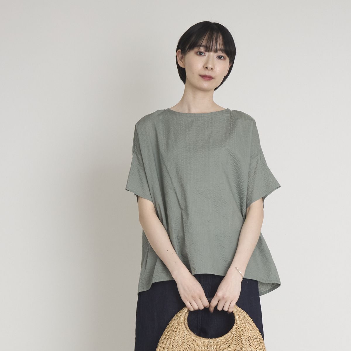 Kilka/袖口から下着が見えにくいポコポコブラウス -【当店限定 