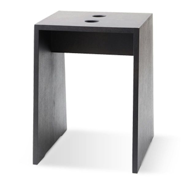 GAKUNAN/タモ無垢材のスツール ブラック