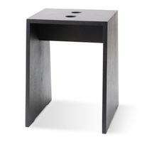 GAKUNAN/タモ無垢材のスツール ブラック