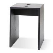 GAKUNAN/タモ無垢材のスツール ブラック