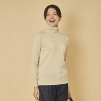 sisam/オーガニックコットン リブタートルネック