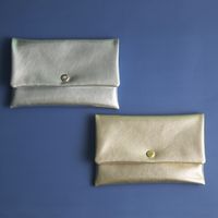 Neutral Gray/ハスキーロングウォレット　メタリックレザー