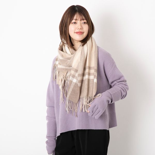 northpeace farm/カシミヤチェックストール -自社で一貫！カシミヤの 