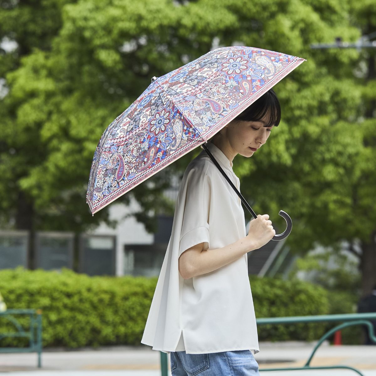 MACOOL/晴雨兼用折りたたみ傘 2 -スカーフのように上品で華やかな晴雨 