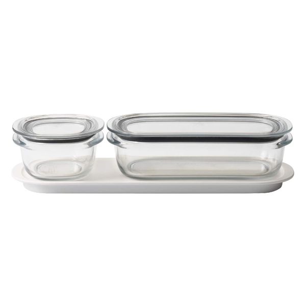 Like-it/調理ができる保存容器 S1個 M1個 トレーM