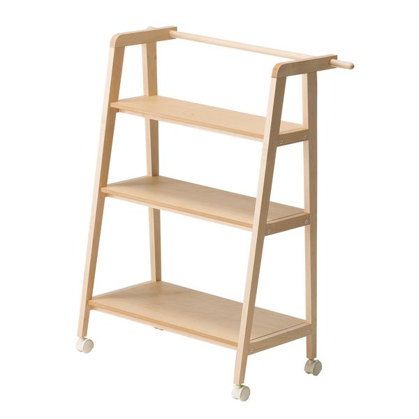 cosine/ワゴンシェルフ メープル材 -必要な物をディスプレイ感覚でしま