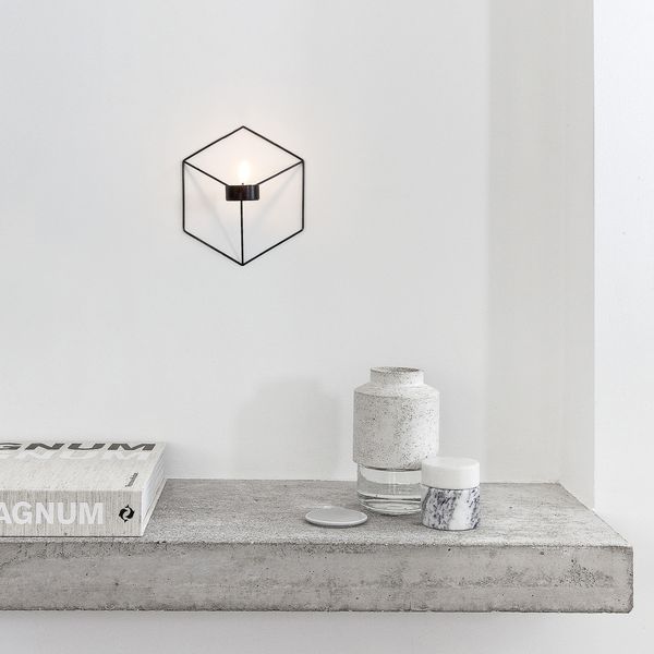 menu Menu POV WALL キャンドルホルダー 3個セット白黒　箱付き menu/POV ウォールキャンドルホルダー -壁にキャンドルを灯そう