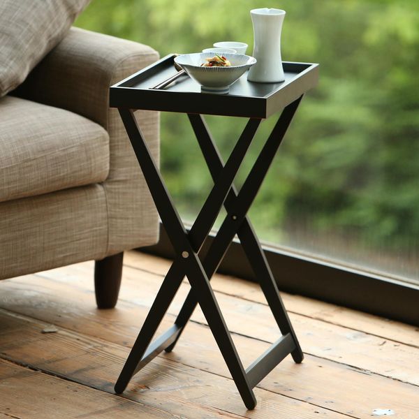 Eau/AIXトレイテーブル ブラック×レッド -使いたい場所に簡単設置 Eau/AIXトレイテーブル ブラック×レッド -使いたい場所に簡単設置