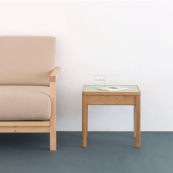 立野木材工芸/はたらくサイドテーブル シングル オーク -天板がトレイ