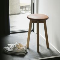 utatane/ボタンスツール　ロータイプ　レザー